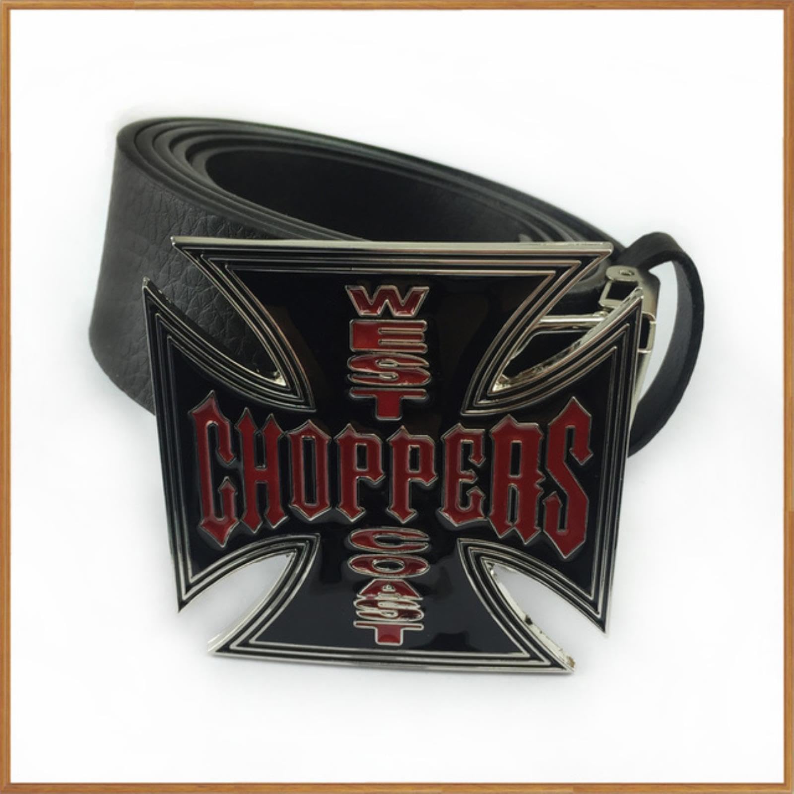 AkmAsk Zinc Alloy West Coast Chopper Cross Belt Buckle Jeans Gift